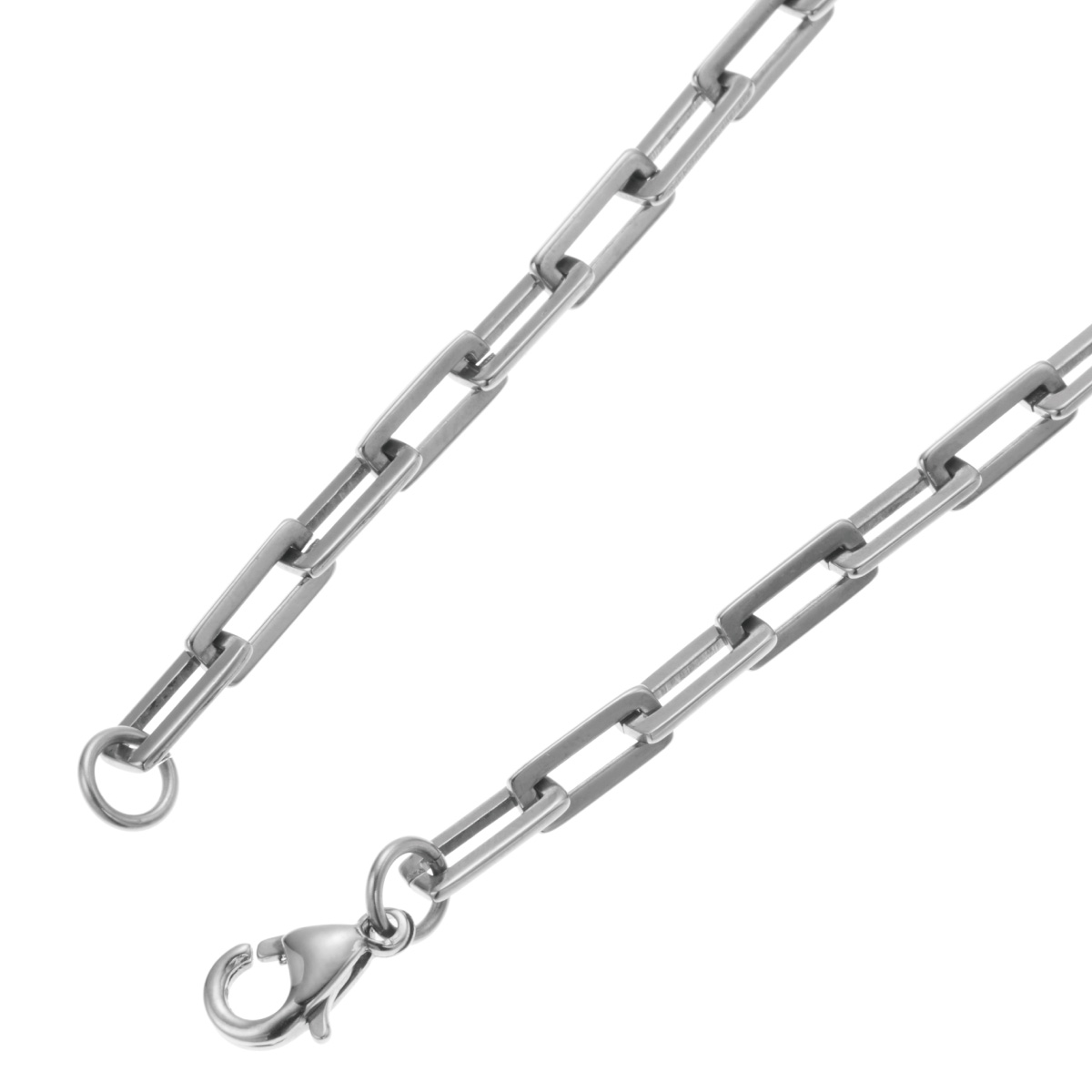 ネックレス サージカルステンレス316L製 スクエア 四角 チェーン 40cm 