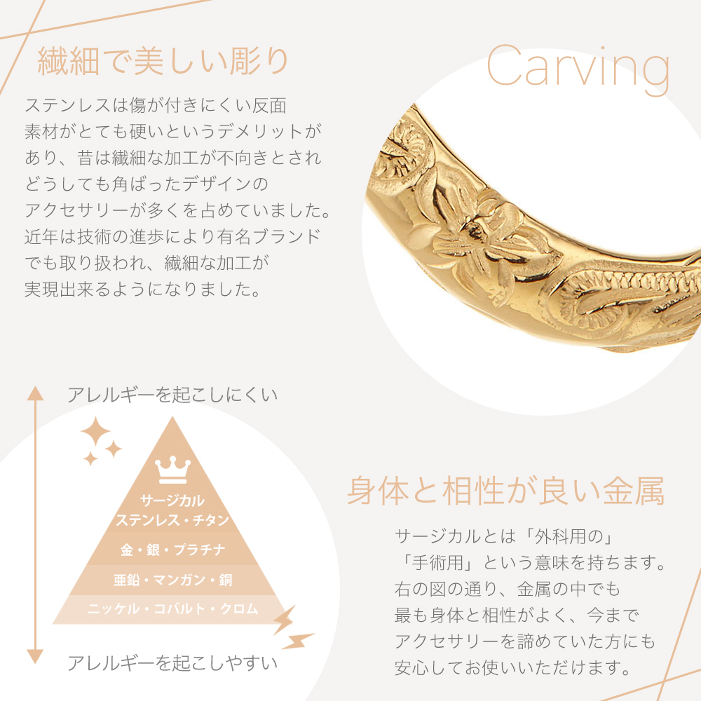 プランプピアス ハワジュ サージカルステンレス フック フープ プルメリア 波 金属アレルギー対応 爆買の画像