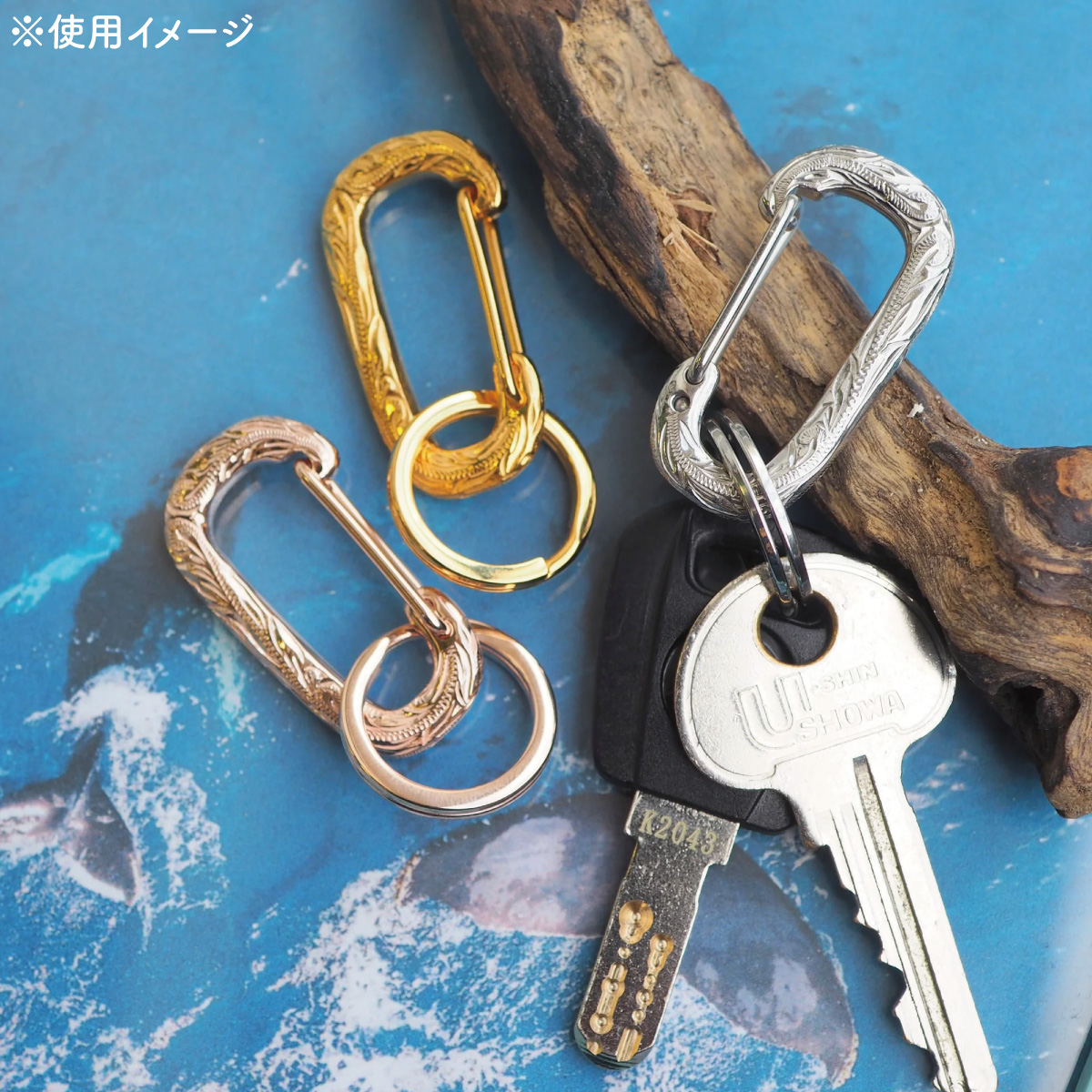 カラビナ キーホルダー キーリング サージカルステンレス316L