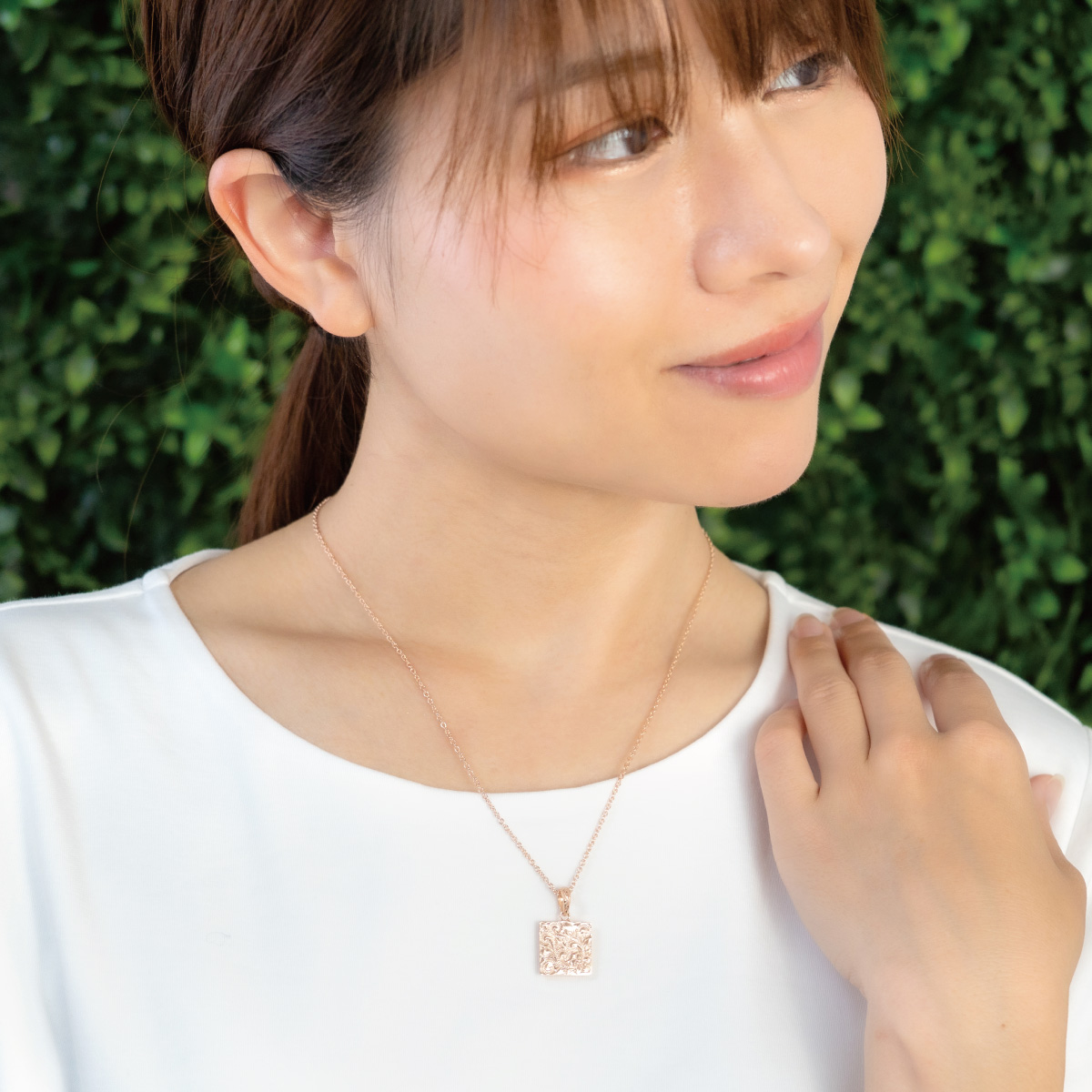 ペンダント ネックレス レディース ハワイアンジュエリー キルト模様 