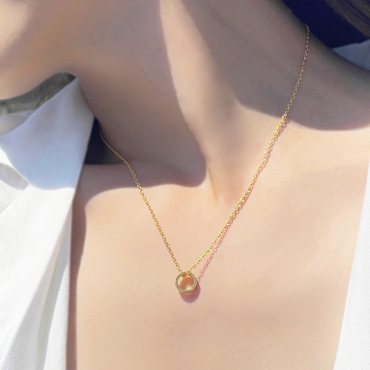 ネックレス サージカルステンレス316L製 ハワジュ ベビーリング 指輪 誕生石 プルメリア スクロール 低金属アレルギー対応 爆買の画像