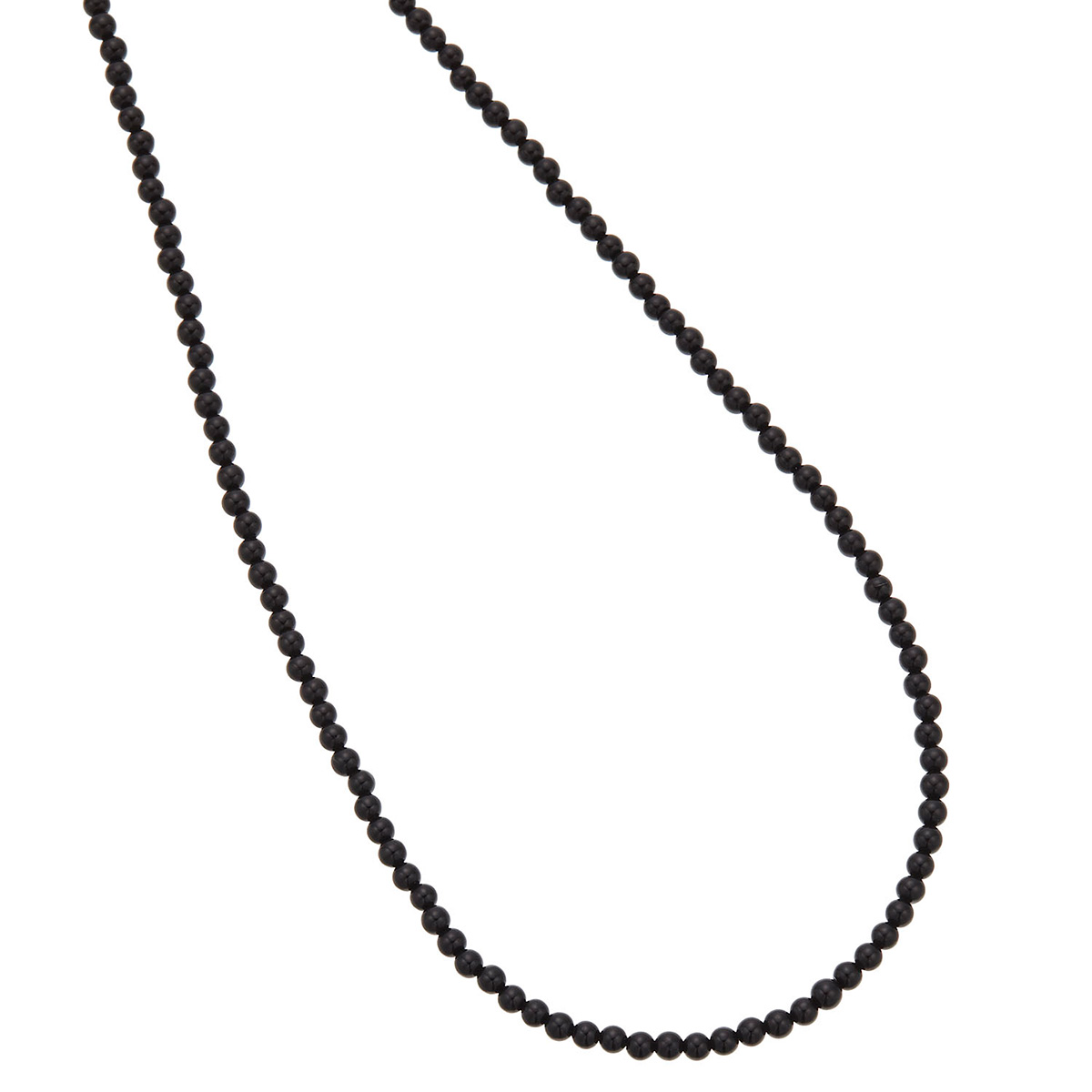ネックレス 天然石 サージカルステンレス パワーストーン 数珠 ボール 直径3mm 全長45cm