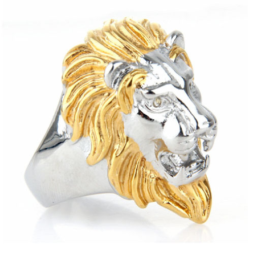 リング サージカルステンレス製 ライオン 獅子 動物 アニマルモチーフ