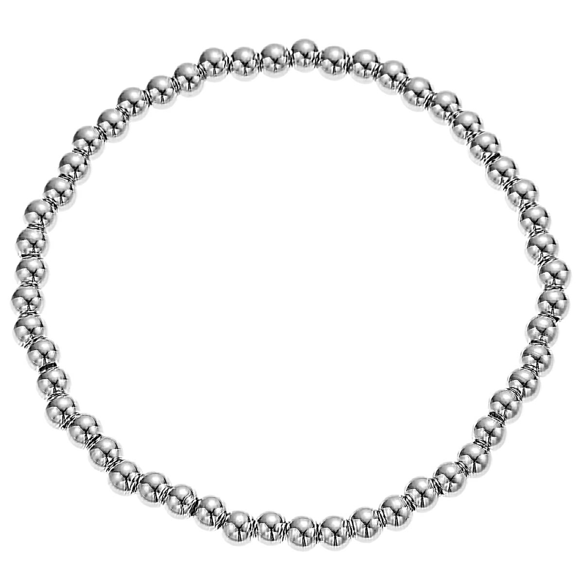 シルバービーズチェーンブレスレット 3mm イタリア製 SILVER 925ボールチェーンブレスレット 26385 | UNOAERRE