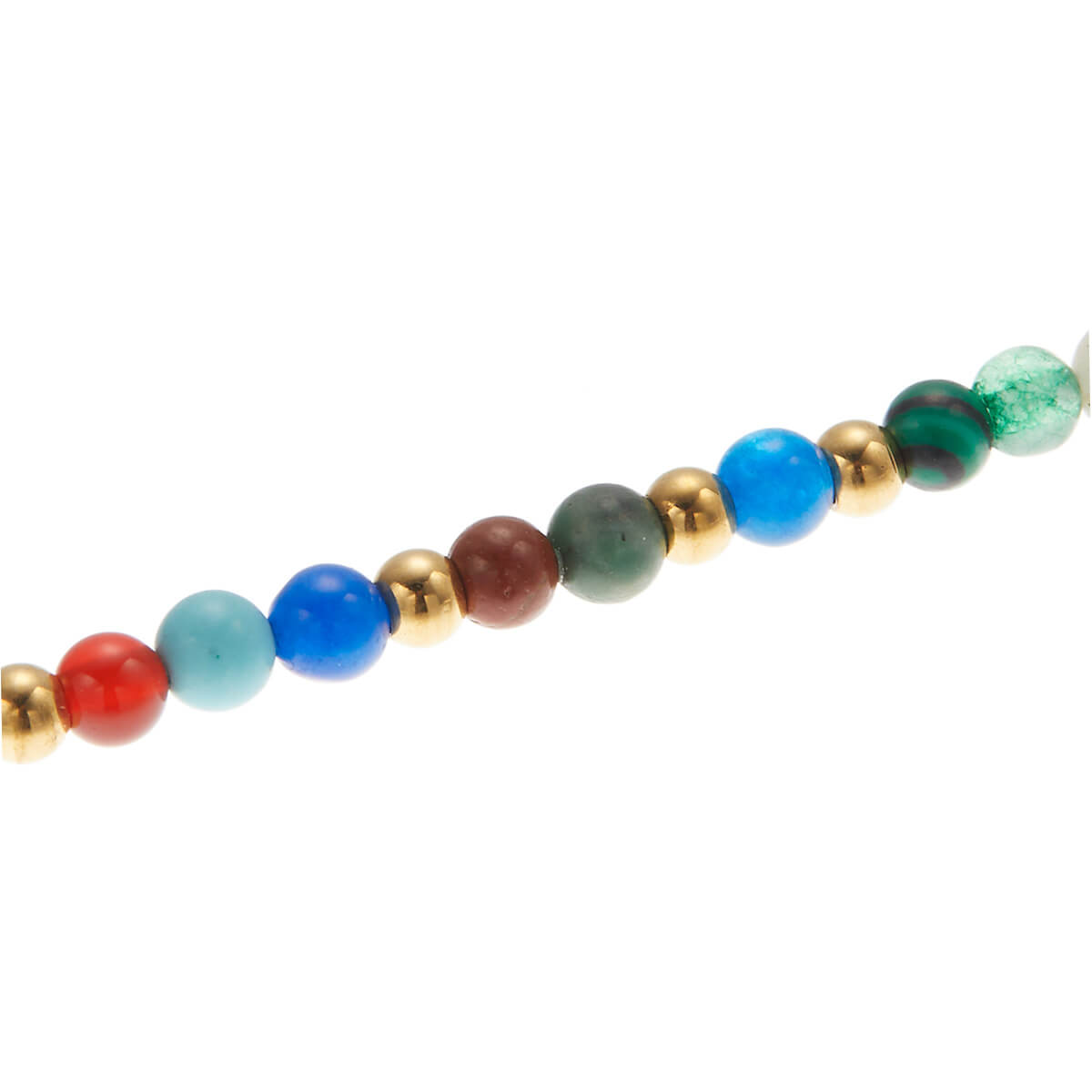 ブレスレット サージカルステンレス製 天然石 カラフル マルチカラー