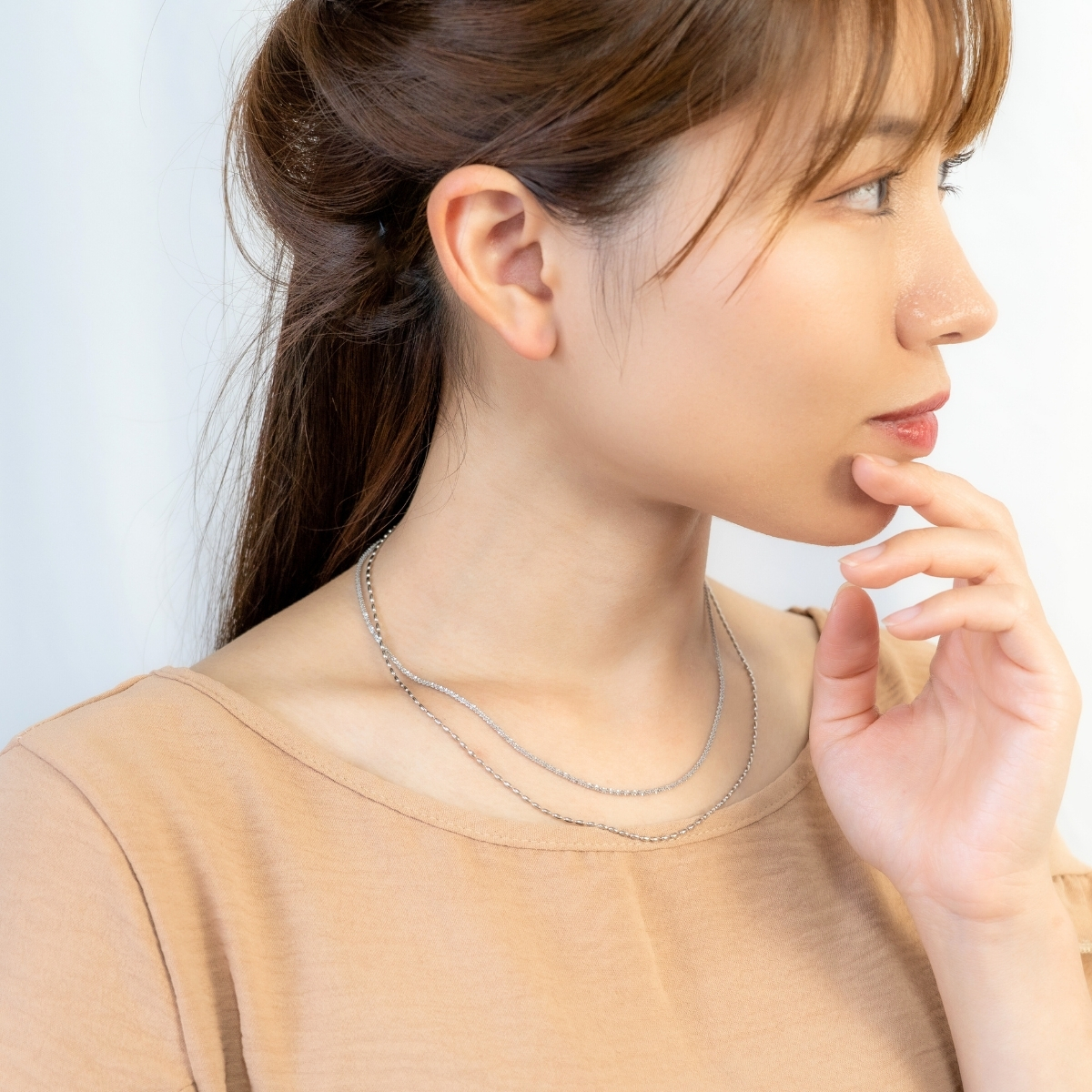 ブレスレット ネックレス 2点セット チェーン レディース メンズ