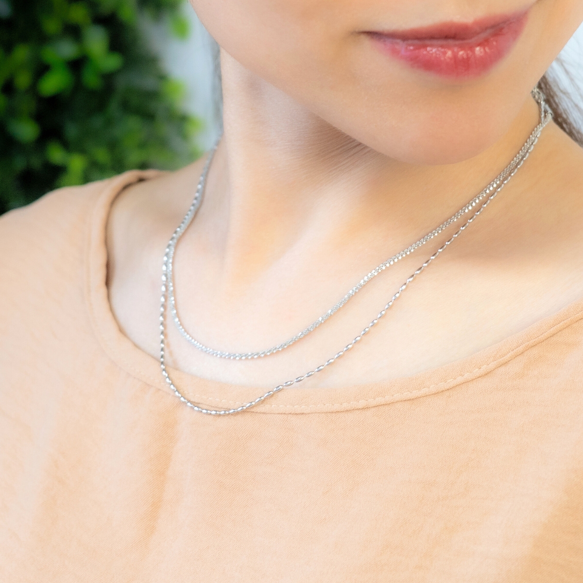 ブレスレット ネックレス 2点セット チェーン レディース メンズ