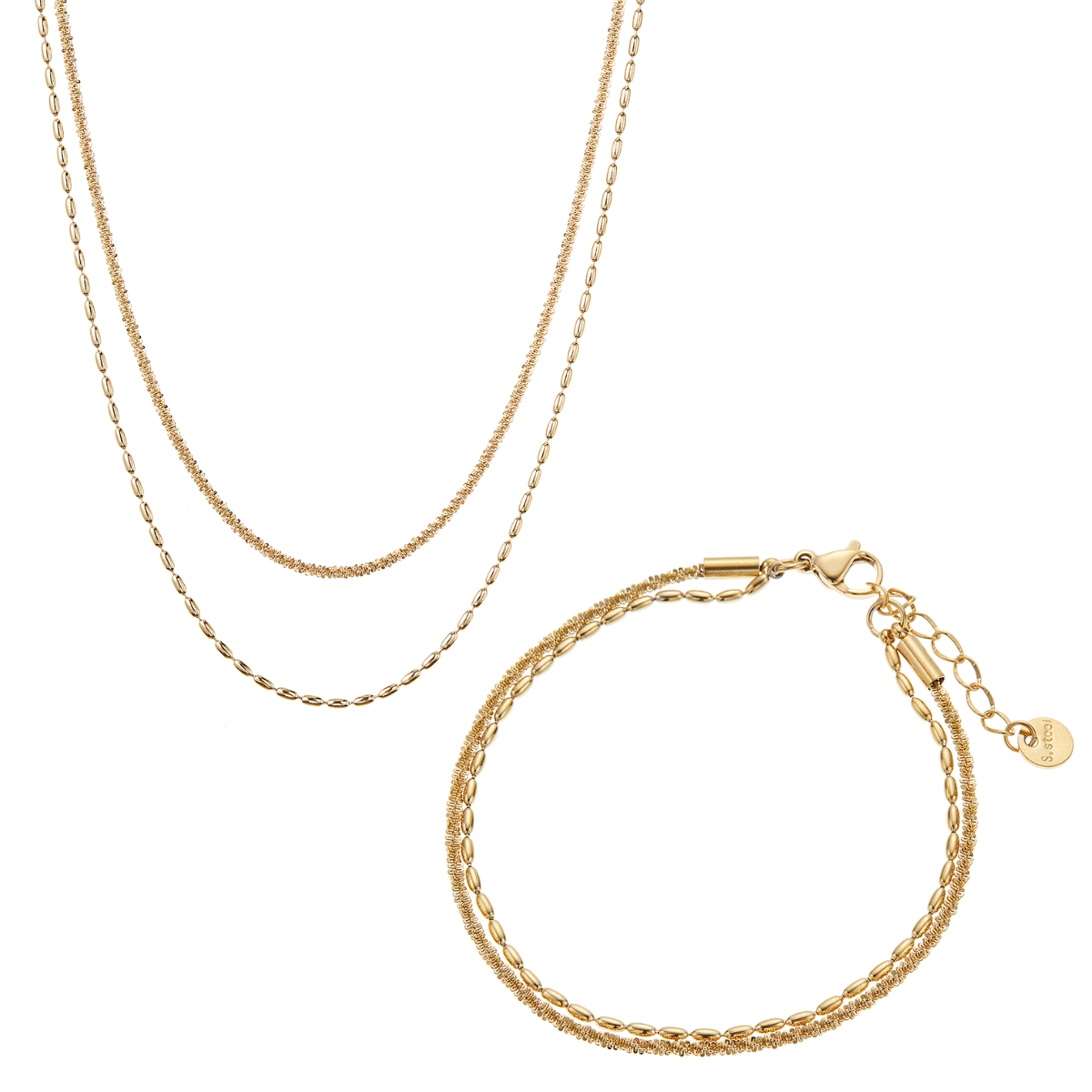 ブレスレット ネックレス 2点セット チェーン レディース メンズ