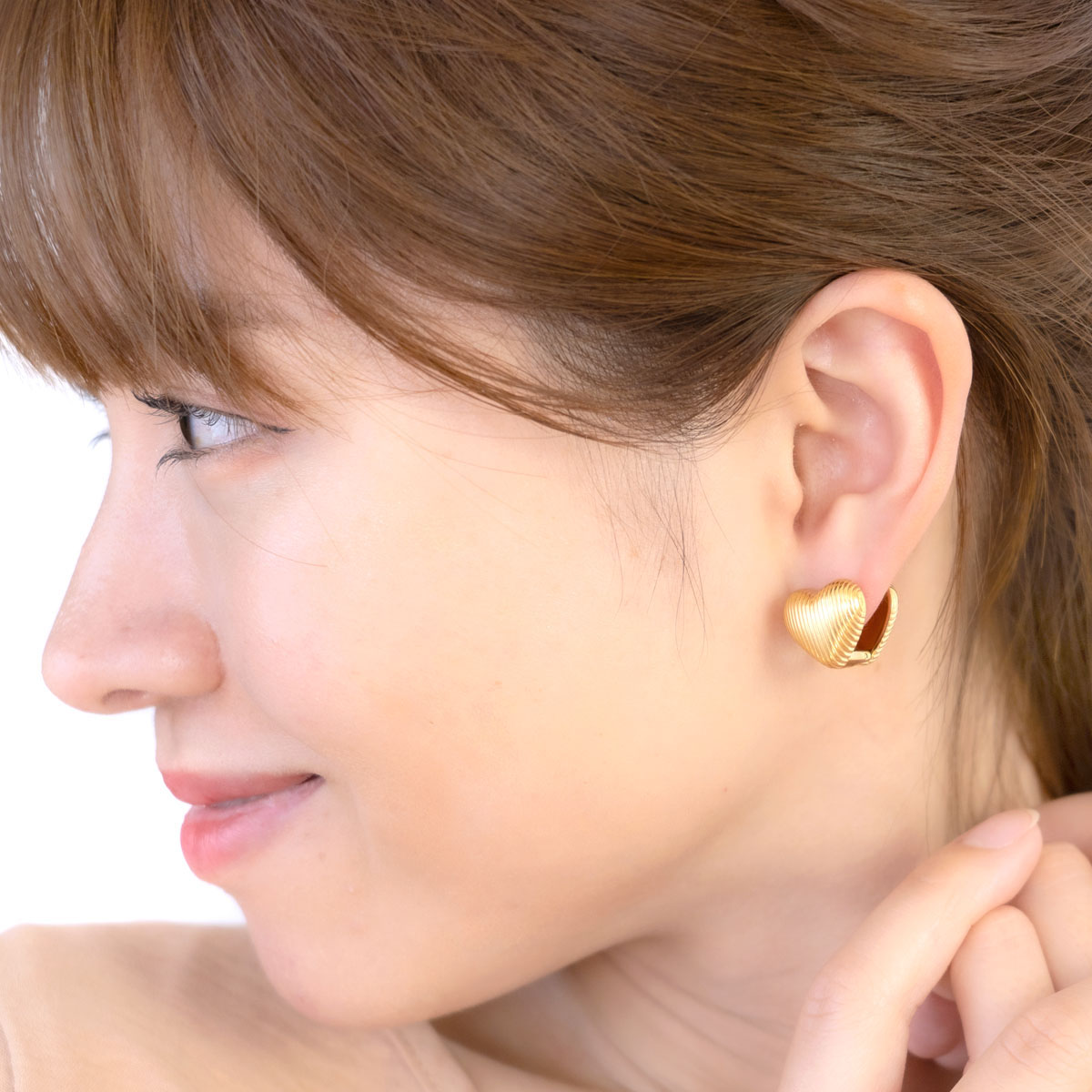 ピアス レディース サージカルステンレス 両耳用 ワンタッチ ラウンド 