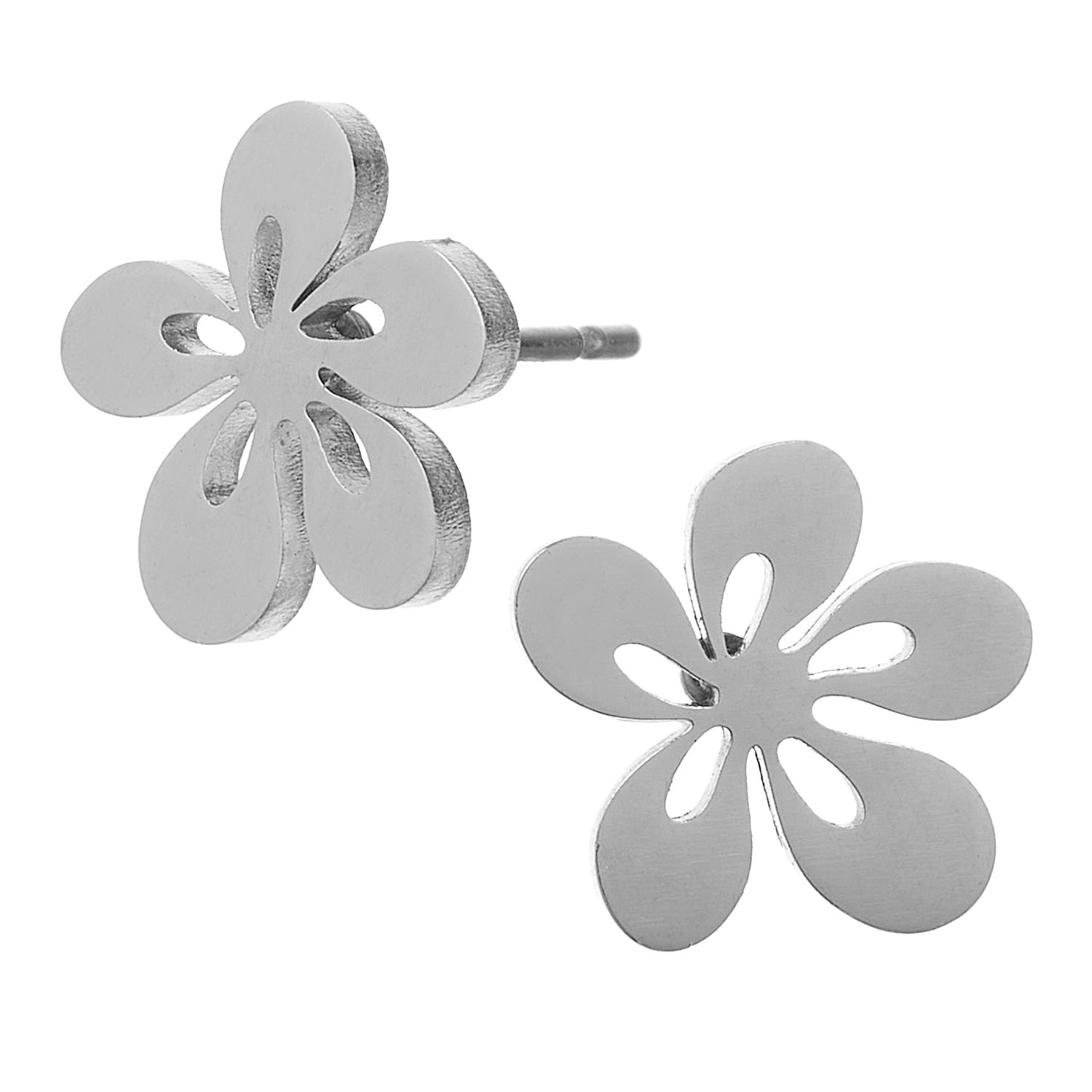 シルバー 花形 片耳用ピアス ピアス レディース サージカルステンレス 両耳用 フラワー 花 花形 花