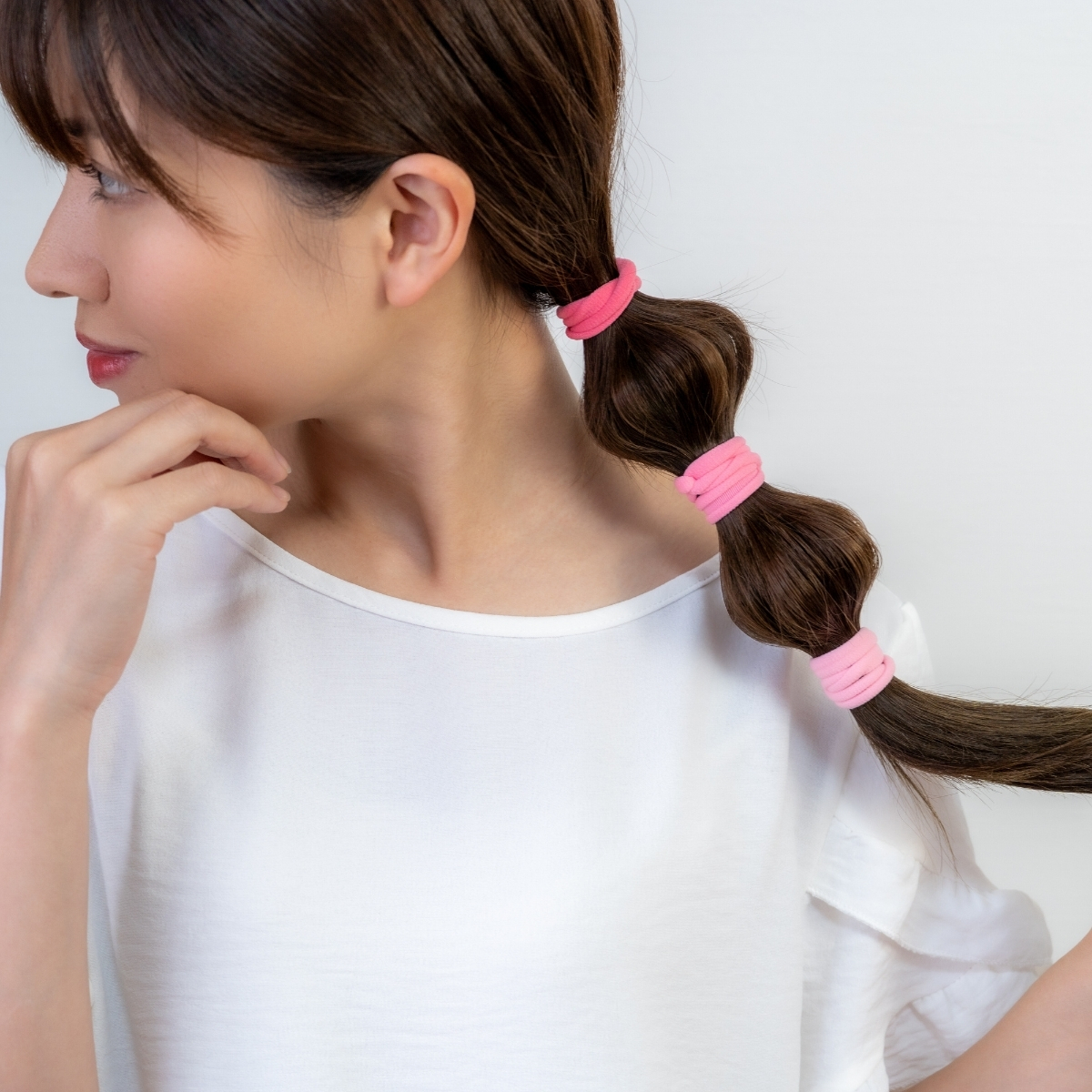 幅広 ヘアゴム 15本セット 切れにくい 絡みにくい シンプル 太め