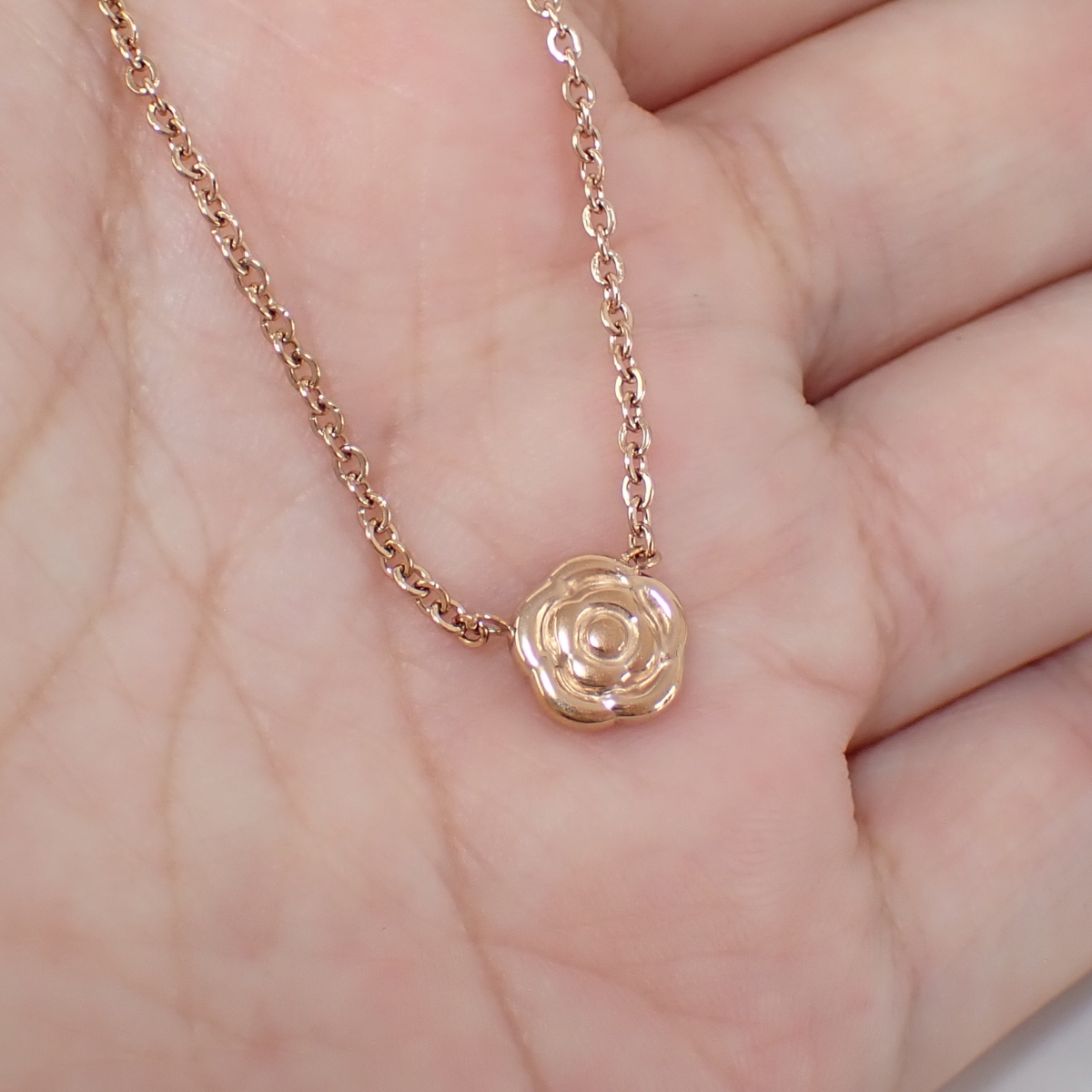 ネックレス レディース ローズ 薔薇 デザイン サージカルステンレス