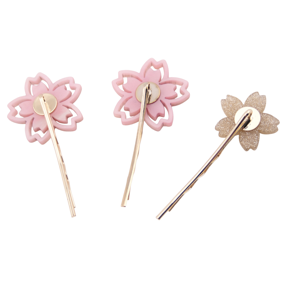 ヘアピン ヘアアクセサリー レディース 3個セット 桜 サクラ さくら 花