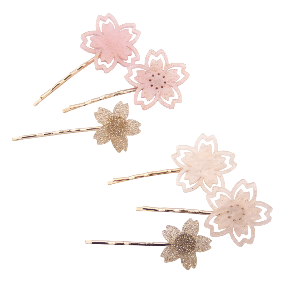 ヘアピン ヘアアクセサリー レディース 3個セット 桜 サクラ さくら 花