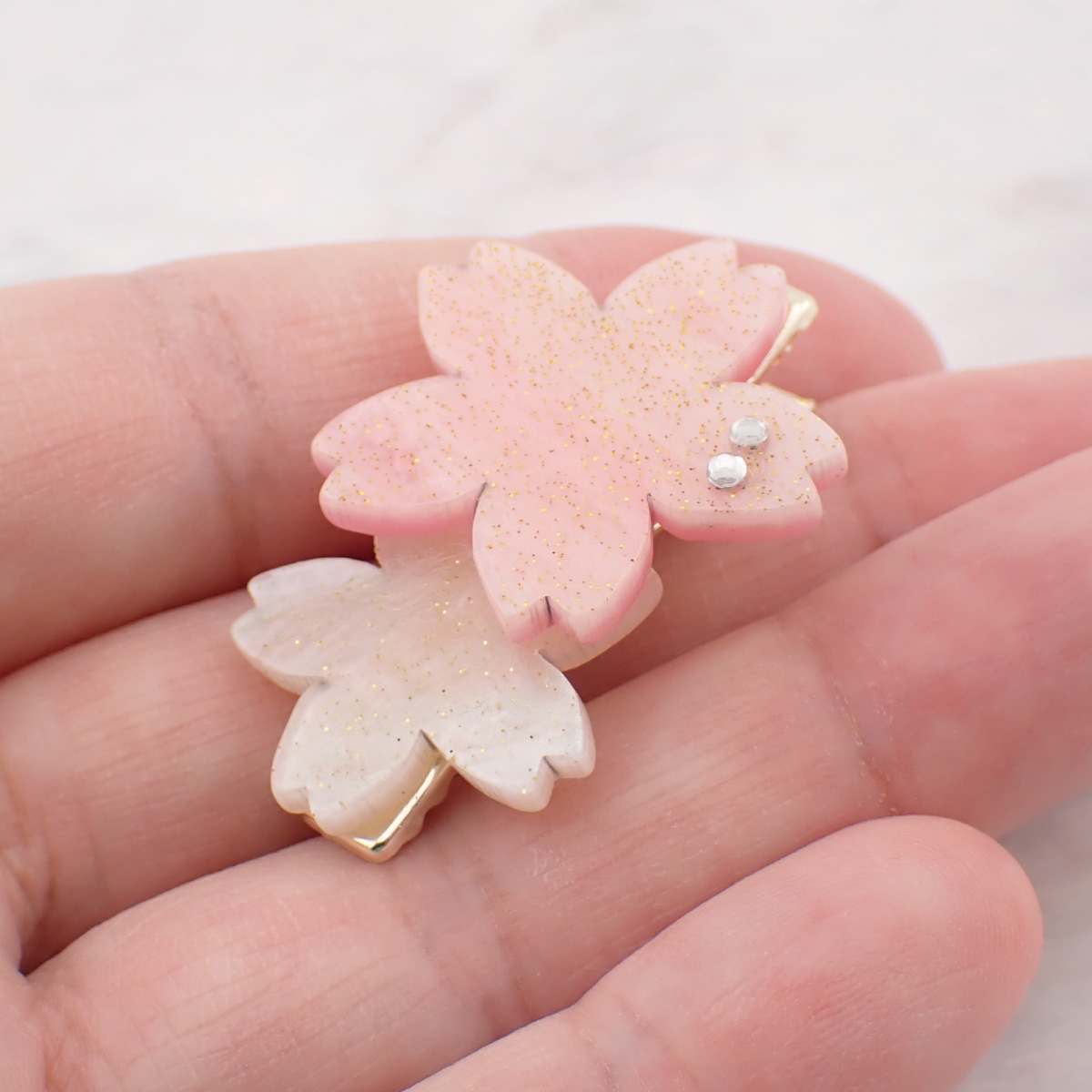ヘアクリップ ヘアアクセサリー レディース 桜 サクラ さくら 花 春 髪