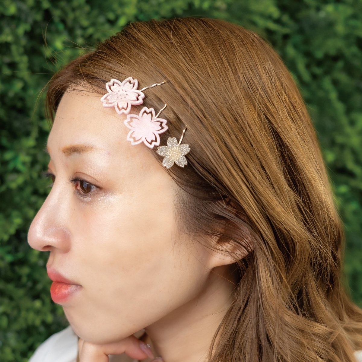 ヘアピン ヘアアクセサリー レディース 3個セット 桜 サクラ さくら 花