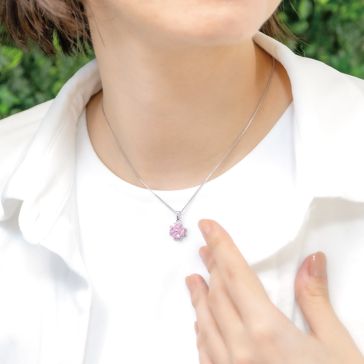 ネックレス ペンダント レディース シルバー925 キュービック