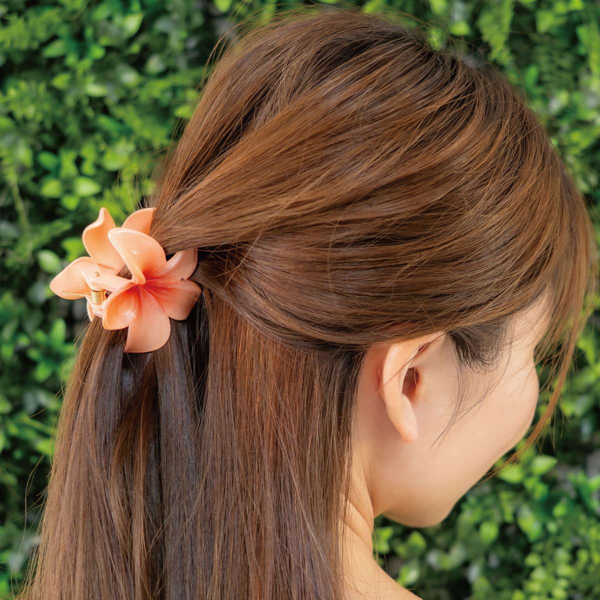 ヘアクリップ バンスクリップ ヘアアクセサリー レディース プルメリア