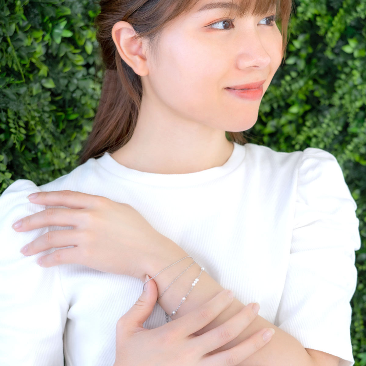ブレスレット 腕輪 レディース 淡水パール サージカルステンレス