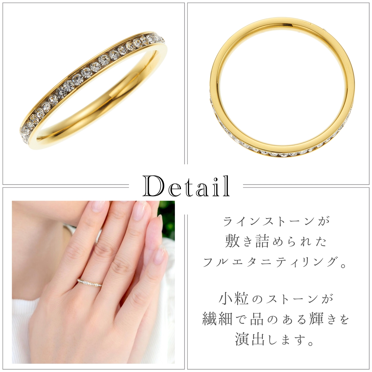 リング 指輪 レディース サージカルステンレス...の詳細画像2