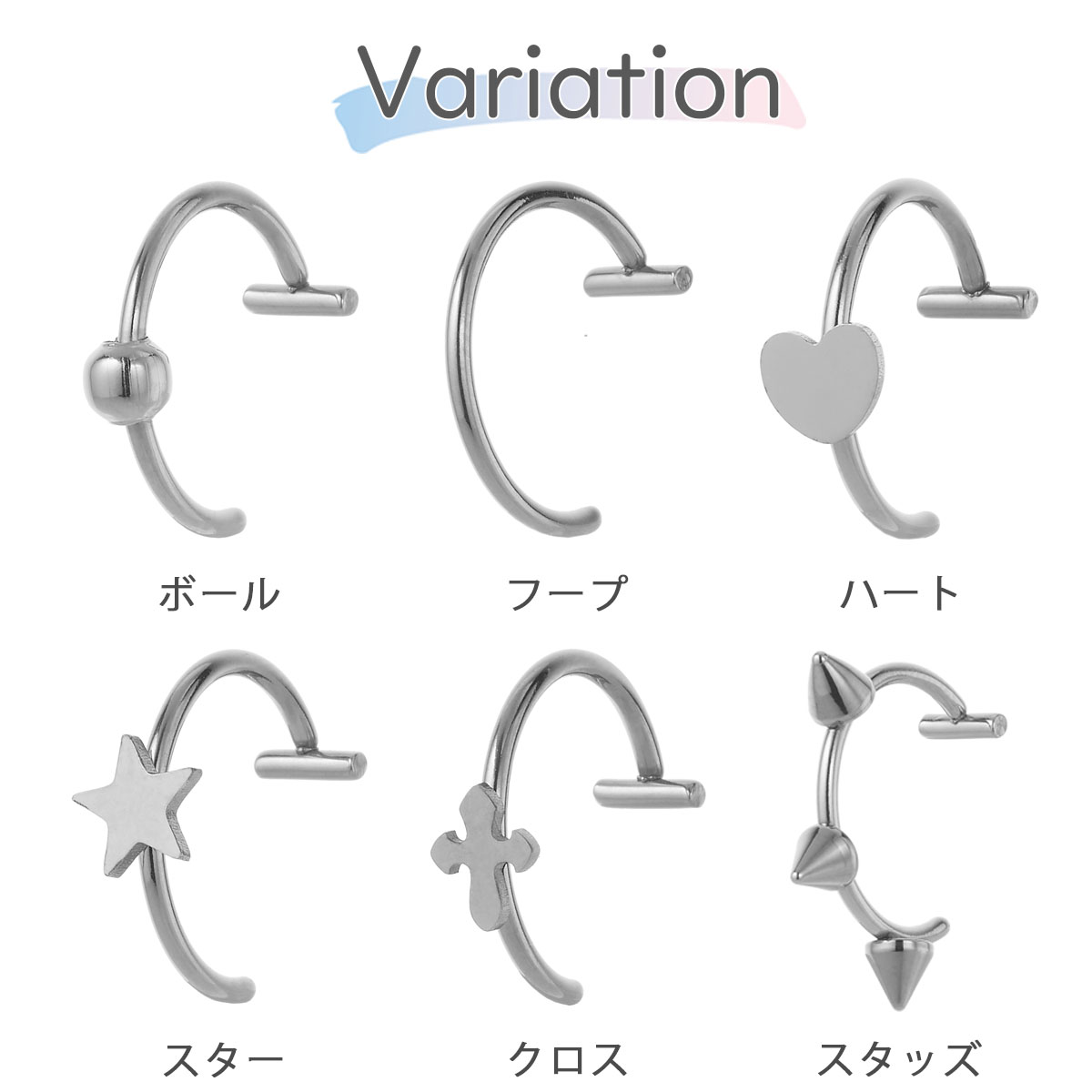 唇用 フェイクピアス レディース サージカルス...の詳細画像2