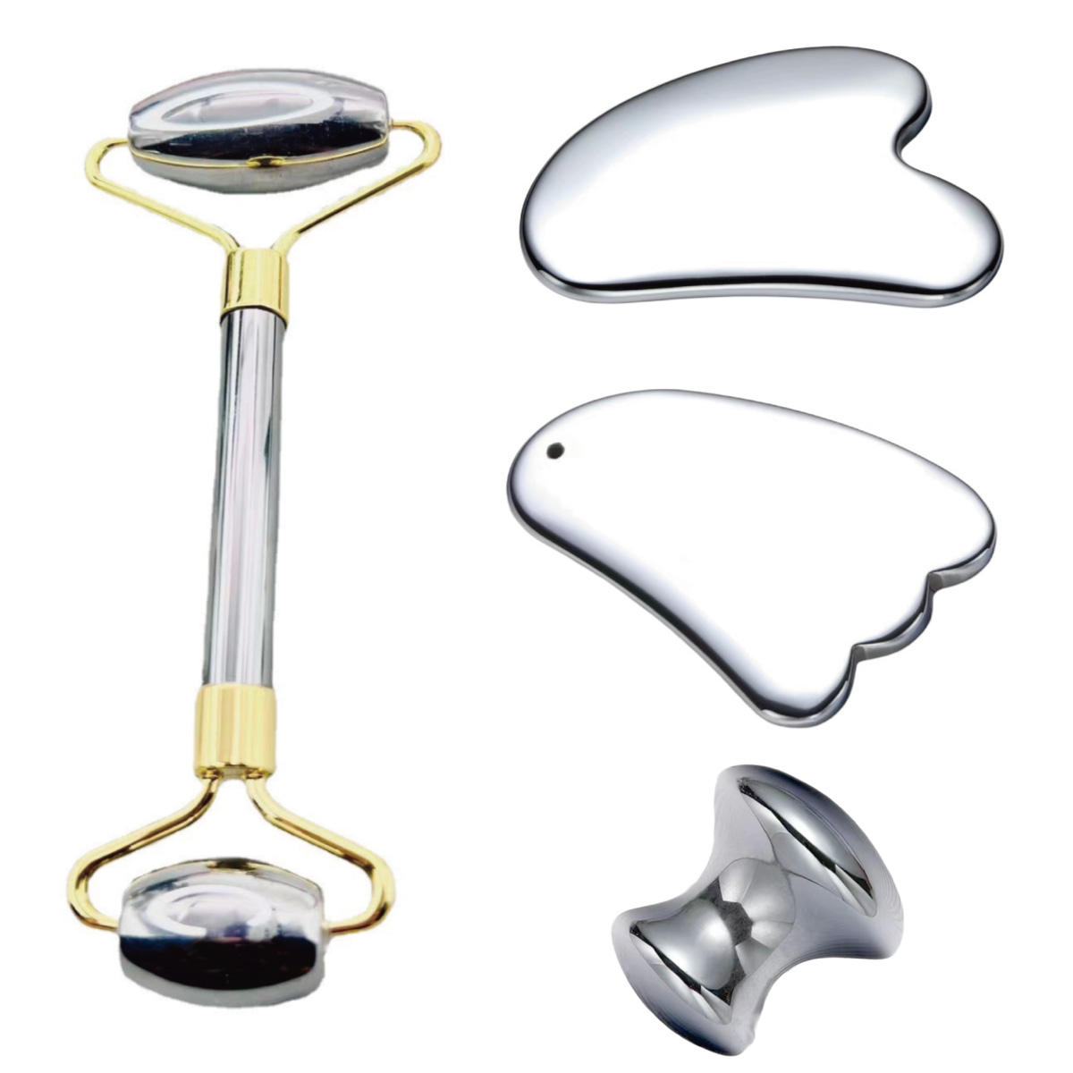 カッサ テラヘルツ 小顔ローラー ツボ押し テラヘルツ鉱石 ハート型