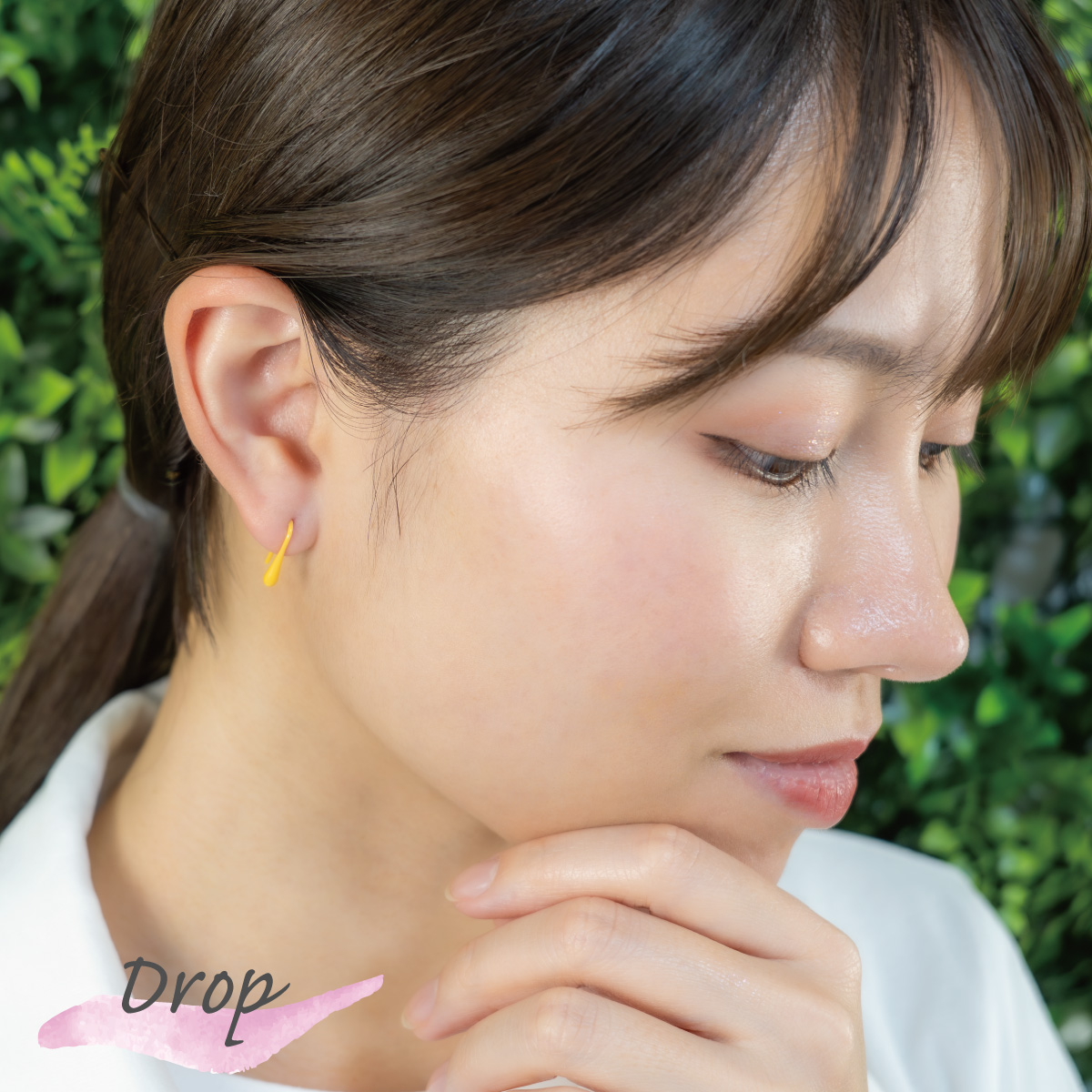 ピアス つけっぱなし レディース メンズ 両耳用 C型 ドロップ しずく