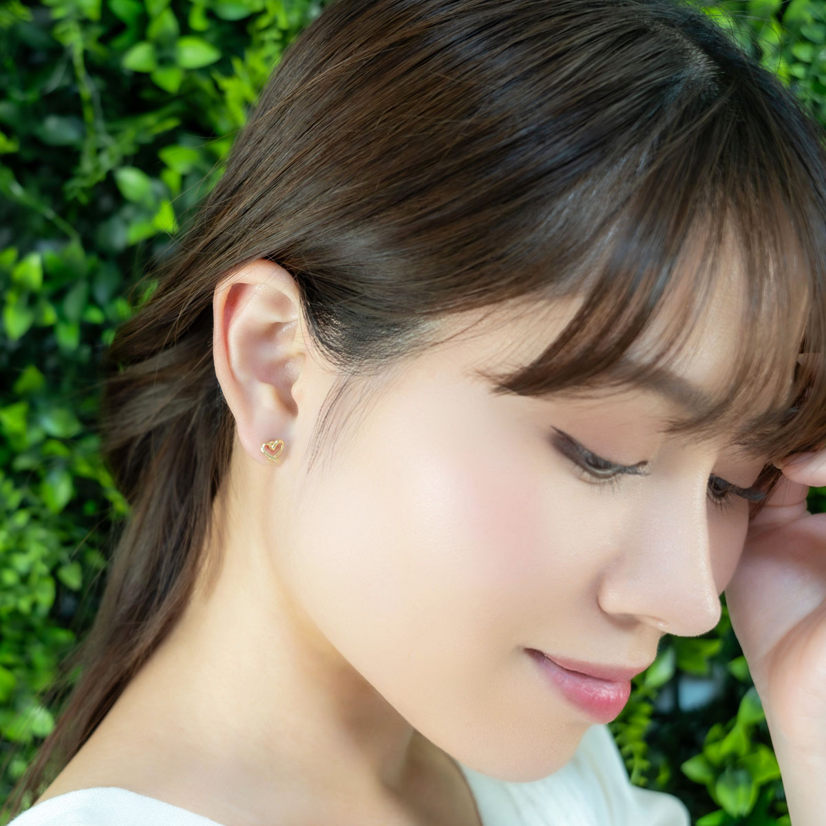 ピアス レディース 両耳用 極小 ミニ 小さい フェザー 羽 フラワー 花