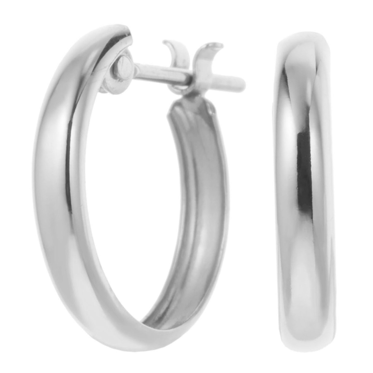 フープピアス プラチナ900 pt900 甲丸 丸み スナップ シンプル 上質