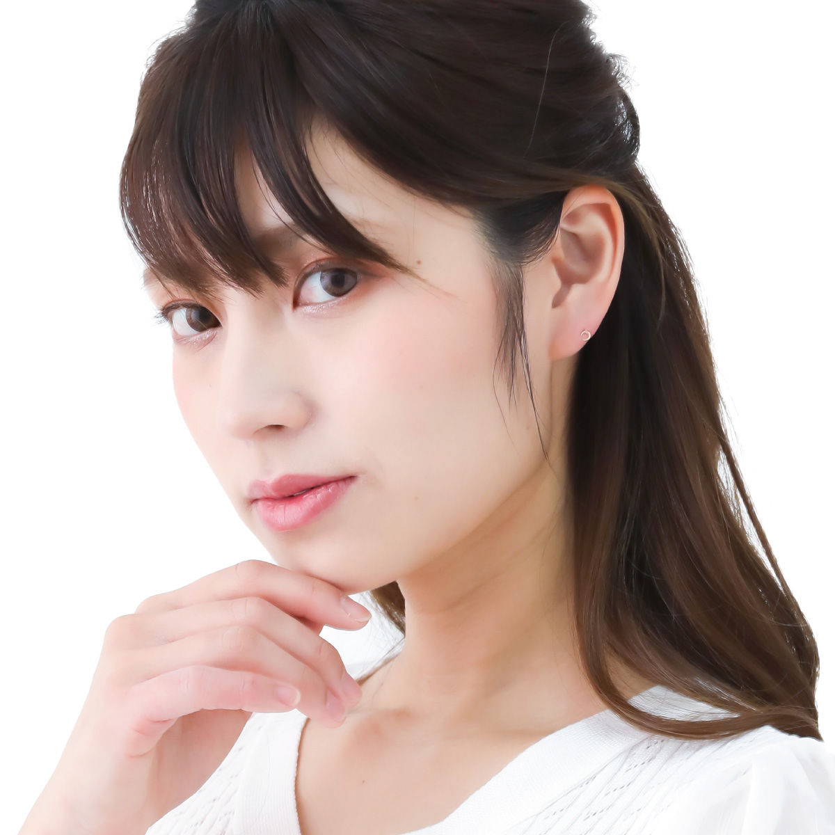 ピアス レディース 日本製 K10 10金 三日月 クレセントムーン