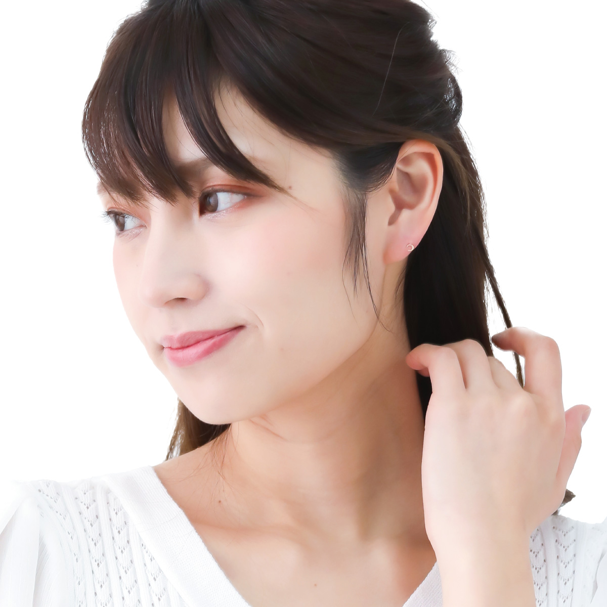 ピアス レディース 日本製 K10 10金 三日月 クレセントムーン ミニ 極小 小さい 目立ちにくい シンプル 金属アレルギー対応 上品 爆買の画像