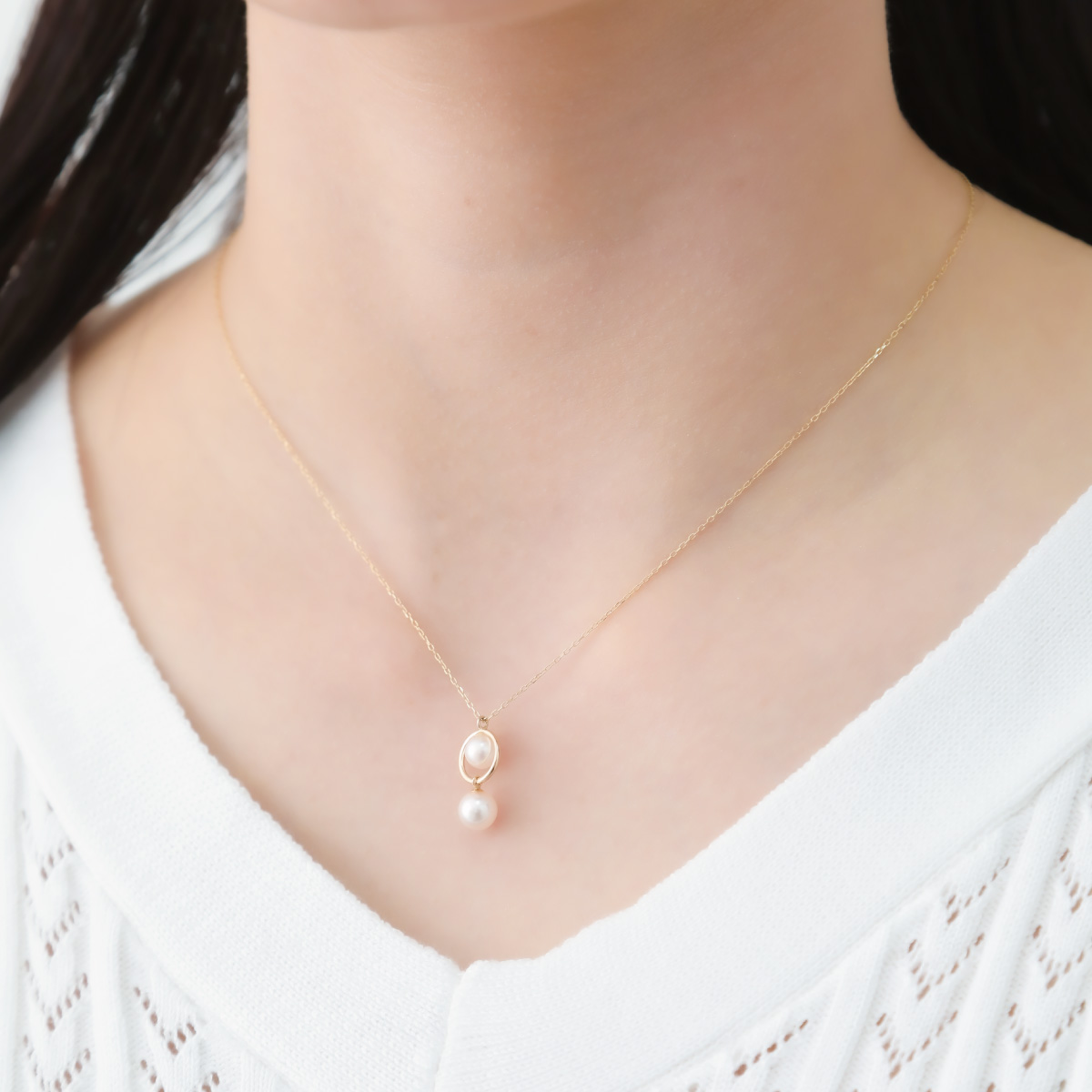ネックレス ペンダント レディース K10 10金 アコヤパール 真珠