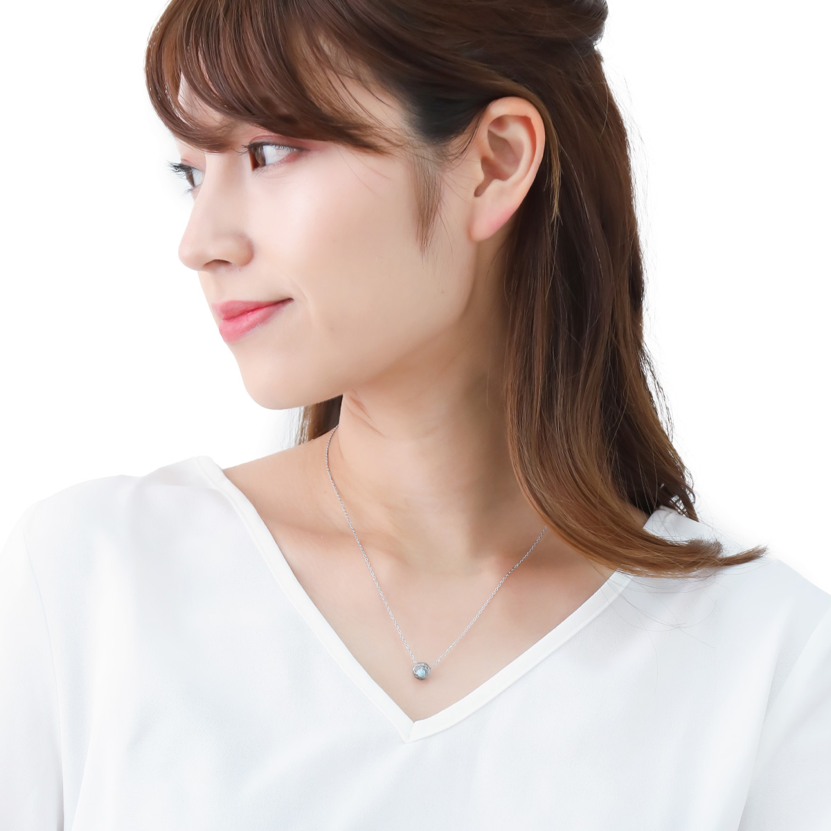 ネックレス ペンダント レディース サージカルステンレス316L ハワイアンジュエリー ハワジュ ラリマー ブルーペクトライト 天然石 爆買の画像