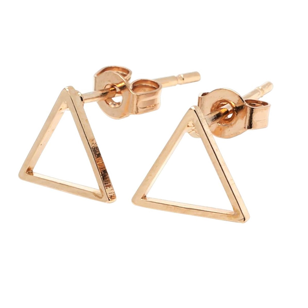 三角形ピアス 24K 18金 18K スタッド トライアングル 金属