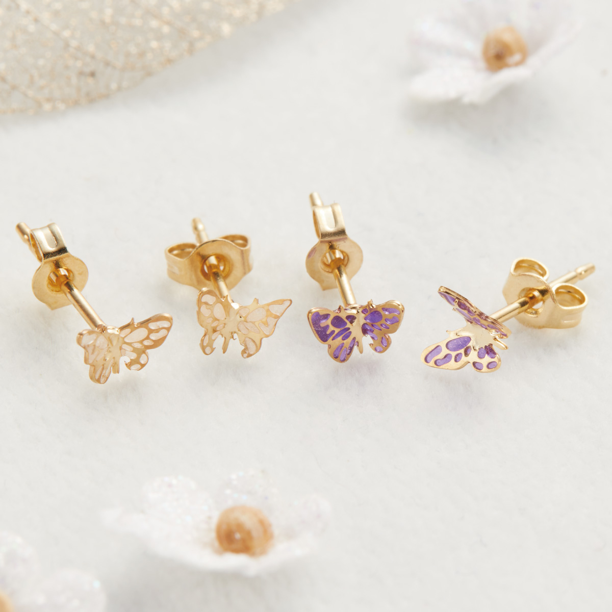 Yahoo! Yahoo!ショッピング(ヤフー ショッピング)ピアス レディース 日本製 ニッケルフリー 蝶 バタフライ ミニ 小さい 極小 目立ちにくい お肌に優しい 金属アレルギー対応 金アレ 上品 爆買