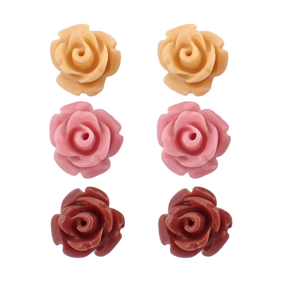 ピアスセット レディース 薔薇バラのピアス 6点セット ローズ 