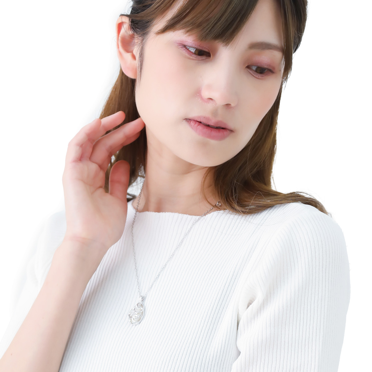 ペンダント ネックレス レディース 白蝶貝 ホワイトシェル フラワー 花 