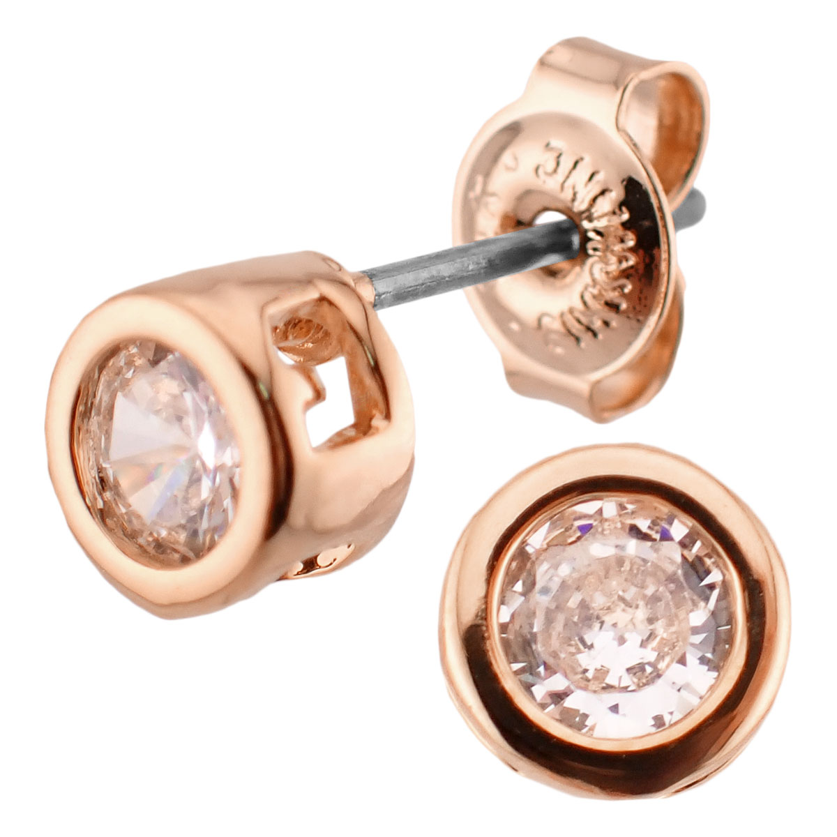 ピアス レディース チタン製ポスト 両耳用 キュービックジルコニア