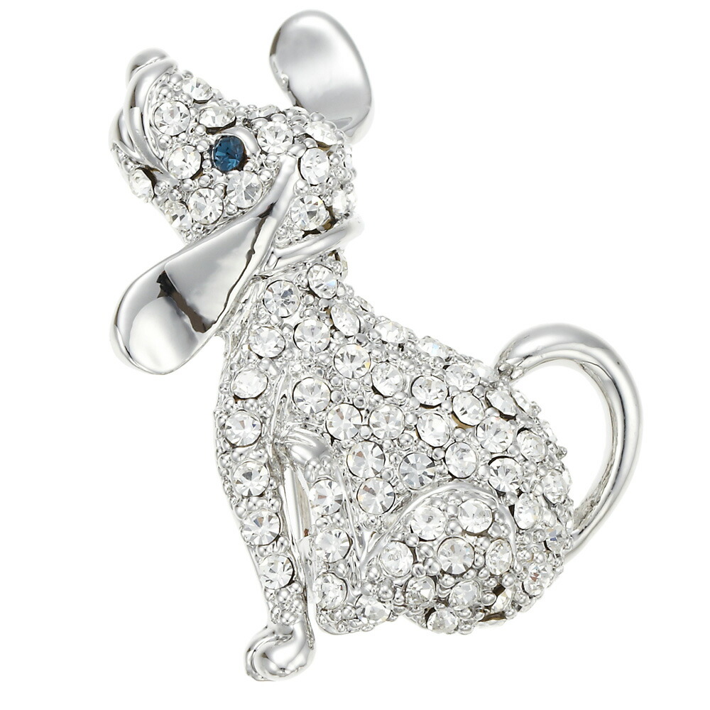 SWAROVSKI スワロフスキー 犬 ドッグ タックピン ピンブローチ パヴェ SWAROVSKI スワロフスキー 犬 ドッグ タックピン ピンブローチ