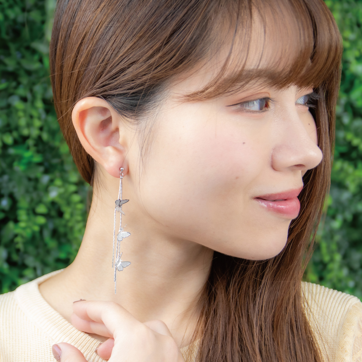 ピアス 金属アレルギー レディース 両耳用 樹脂ポスト スリムポスト 