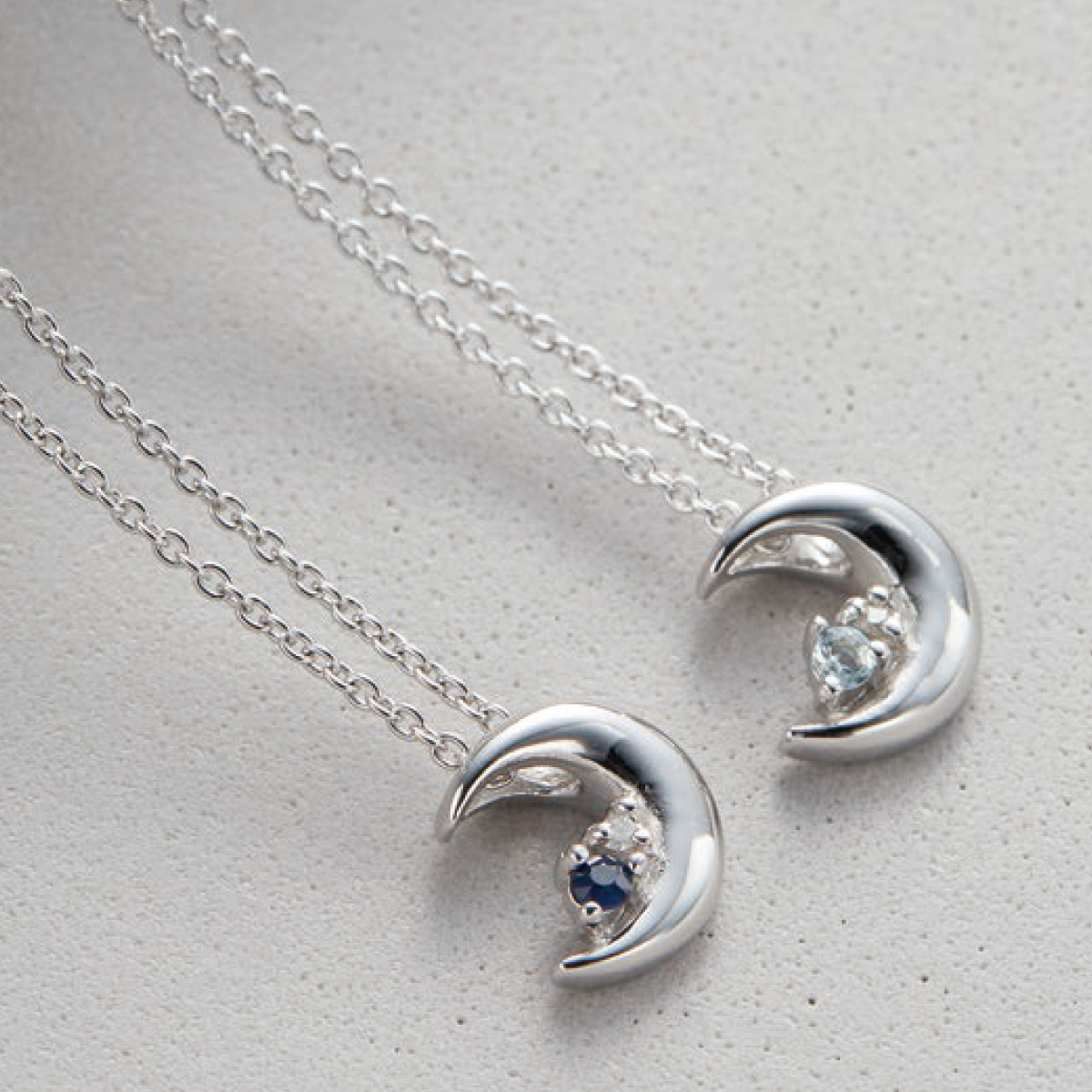 ムーンモチーフペンダントネックレス 誕生石とダイヤモンドをセッティング 爆買 |  | 10