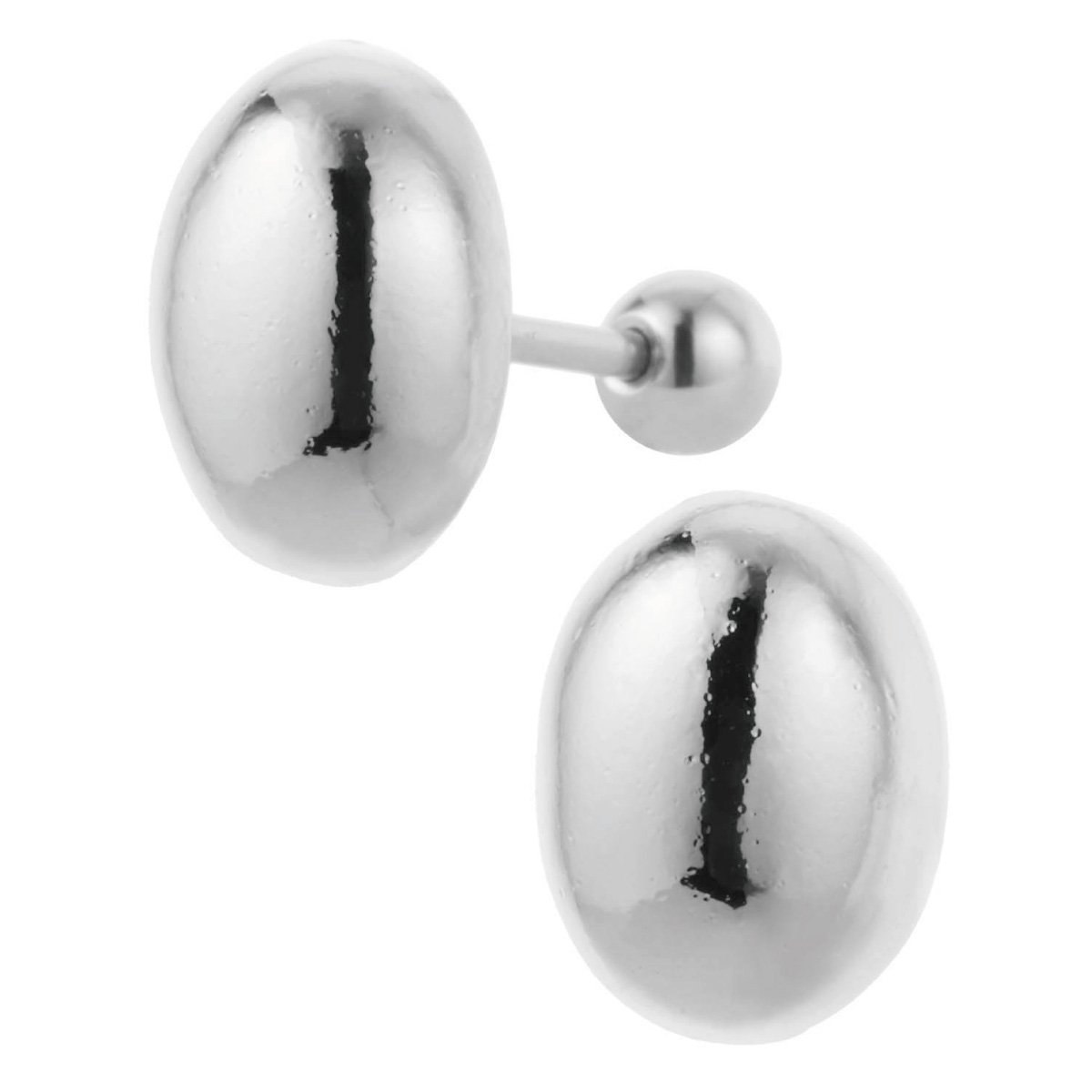 ボディピアス 18G サージカルステンレス316L ストレートバーベル 楕円