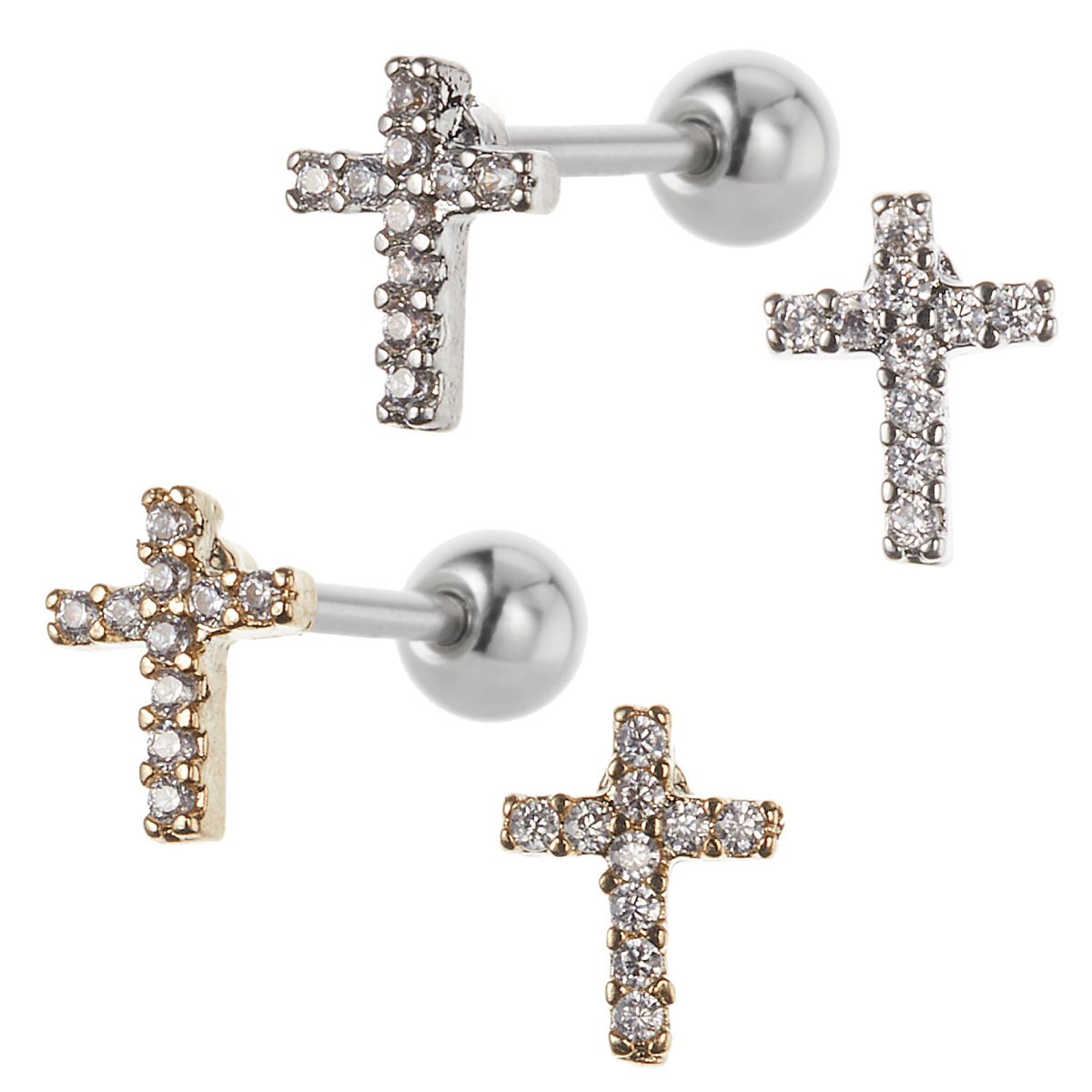 ピアス レディース 両耳用 サージカルステンレス製ポスト 18G