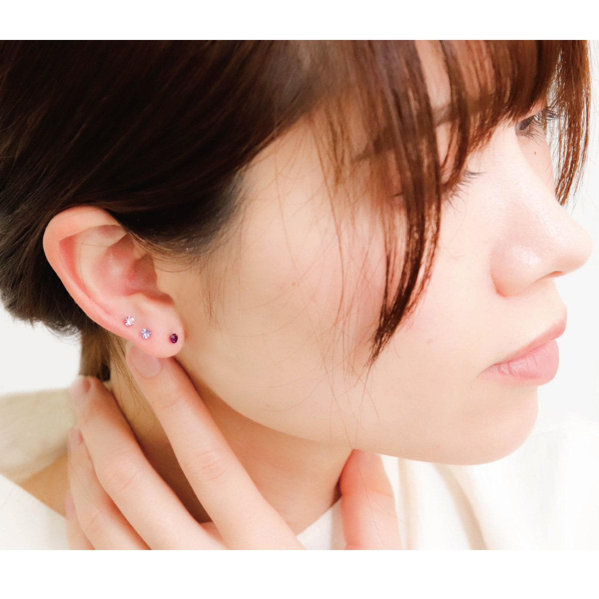 ピアス 樹脂ポスト レディース 両耳用 日本製 6P セットピアス ワン 