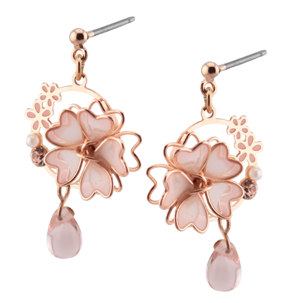 ピアス 金属アレルギー レディース 両耳用 チタン製ポスト 日本製 桜