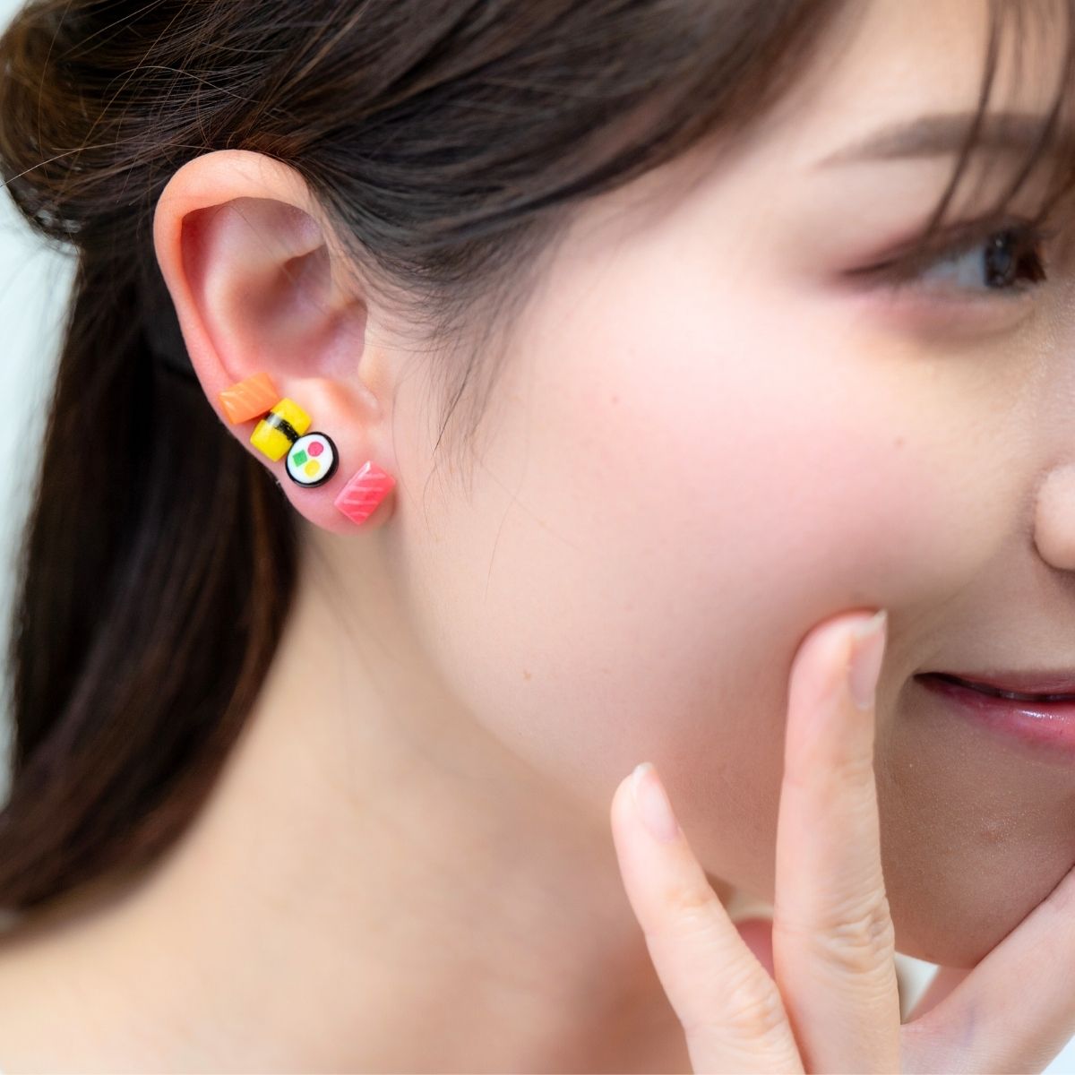 ピアス 金属アレルギー レディース チタン製ポスト 寿司 5個セット 