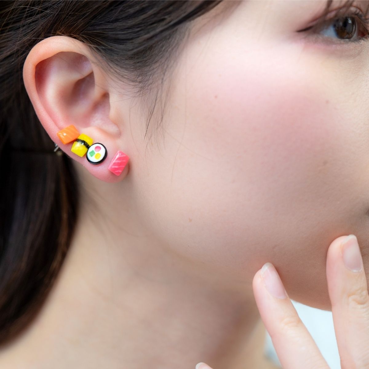 ピアス 金属アレルギー レディース チタン製ポスト 寿司 5個セット 