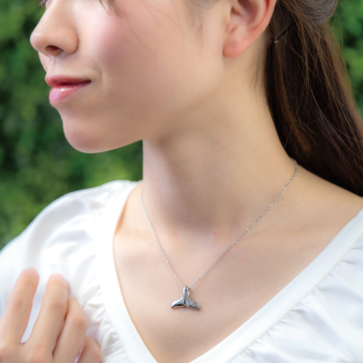 ペンダント ネックレス レディース サージカルステンレス製 ホエール 