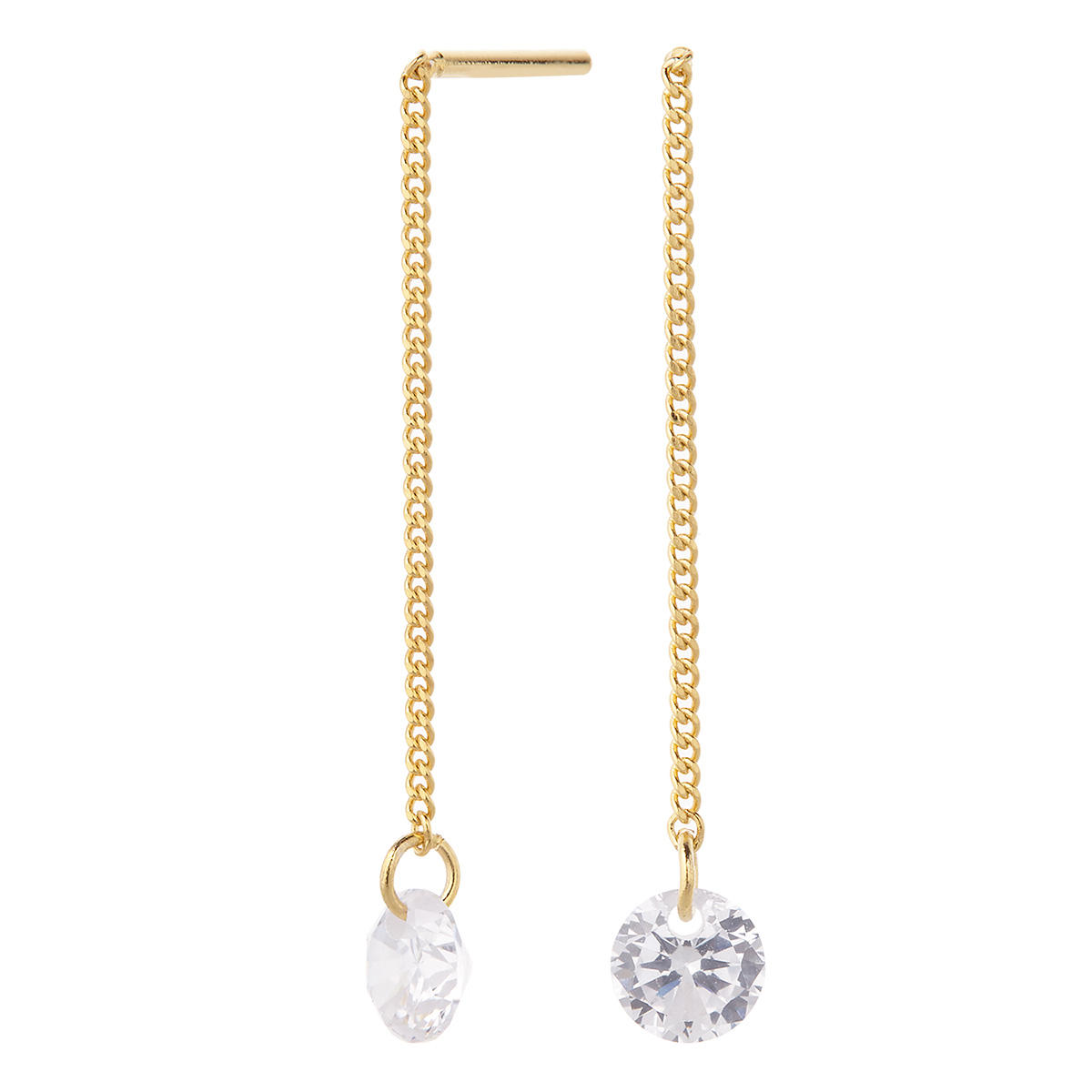 アメリカンピアス キュービックジルコニア 一粒 ショート チェーン 揺れる 金属アレルギー対応 爆買 |  | 02