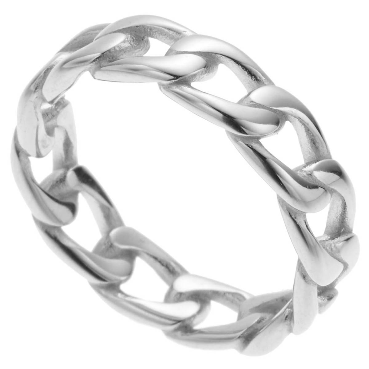 リング サージカルステンレス製 11号 13号 透かし 模様 チェーン